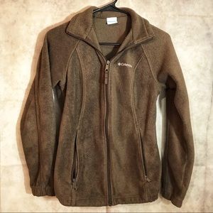 Columbia Brown Fleece Jacket Size Small Women’s